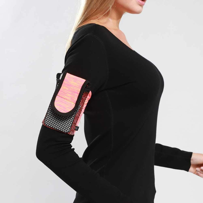 [Australia - AusPower] - Ailzos Comfortable Sleeve Cell Phone Armband with Mesh Pocket, Exercise Arm Phone Holder for Running, Fitness and Gym Workouts Phone Armband for iPhone XS/X/8/7/6 Plus, Galaxy S10, S9, S8, S7, Pink, L Large--(Arm/Calf size from 14.6"-16.5") 