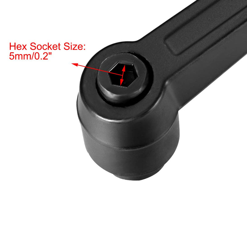 [Australia - AusPower] - uxcell M10 Handle Adjustable Clamping Lever Thread Push Button Ratchet Female Threaded Stud 3 Pcs 
