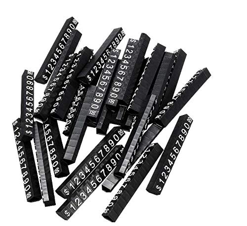 [Australia - AusPower] - Floratek 30pcs Price Tag Number Letter Price Cube Display Adjustable Watch Ring Jewelry Dollar Pricing Label Stand 