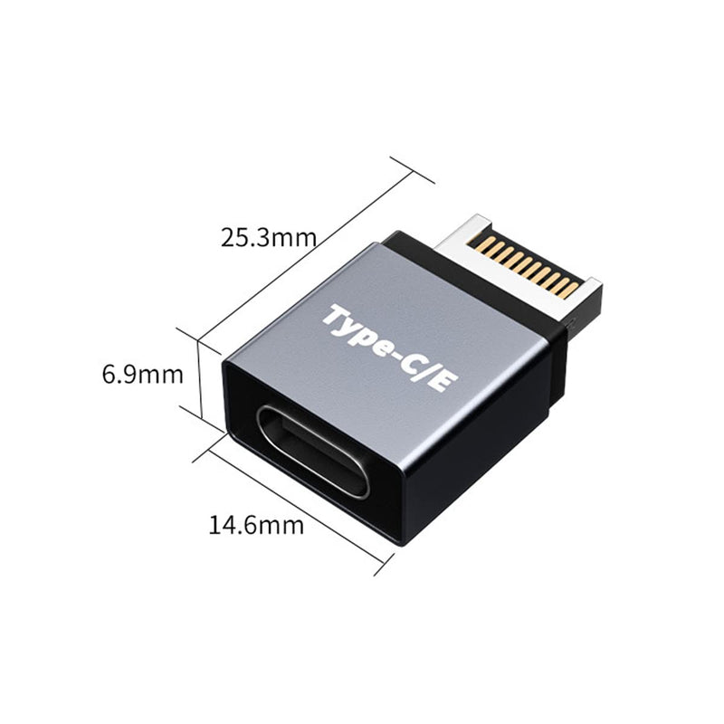 [Australia - AusPower] - rgzhihuifz USB 3.1 Type E to Type C Extension Adapter , Gen 2 (10 Gbit/s) USB 3.1 Type-E Male Port to Type-C Female Port and Type E Female/Type C Male Internal Adapter Cable 