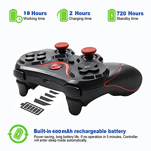 [Australia - AusPower] - Android Gamepad Controller, Megadream Wireless Key Mapping Gamepad Joystick Perfect for Call of Duty & Apex Legends & More, Compatible for Samsung Galaxy HTC LG Other Phone, Not for iOS Black+Red 