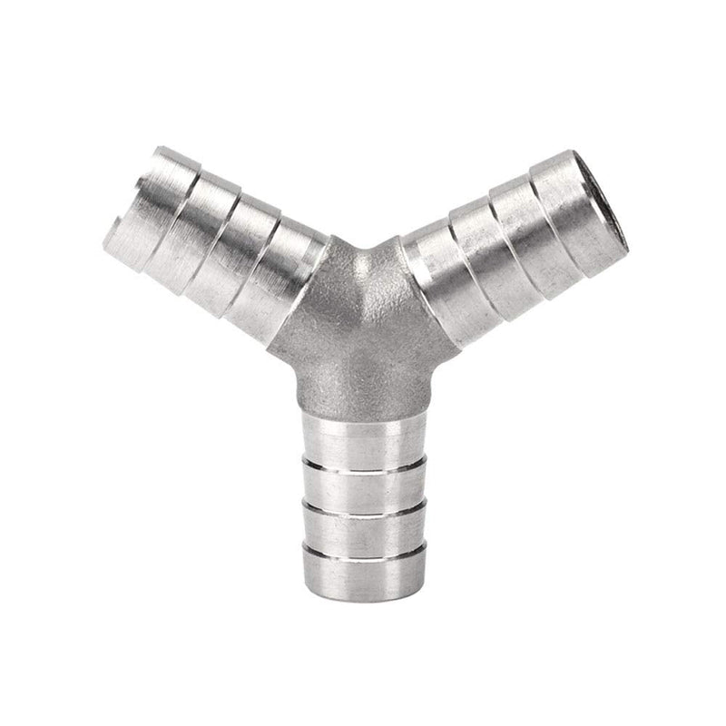 [Australia - AusPower] - Metalwork 304 Stainless Steel Hose Barb Fitting Y Tee, 5/8" Barbed x 5/8" Barbed x 5/8" Barbed Wye T-fitting, 3 Ways Hoses Connector (Pack of 2) 5/8" x 5/8" x 5/8" Barb Pack of 2 