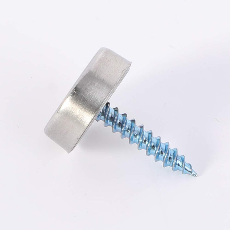 [Australia - AusPower] - Mellewell 12 PCS Stainless Steel Screw Cover/Cap (Full Metal Construction 3/5" Diameter) Fasteners, Decorative Mirror, Sign/Advertising Hardware, Nails, Construction, CB8026A-12 3/5 Inch (12 PCS) 