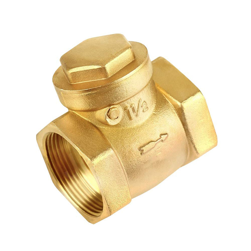 [Australia - AusPower] - Joywayus 3/4” Female Thread Brass Horizontal Check Valve DN20 One-Way Non-Return Swing Check Valve Prevent Water Backflow 3/4" Female 1 
