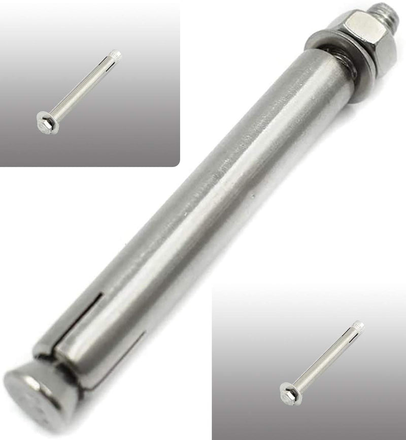 [Australia - AusPower] - Hex Expansion Bolt Hex Head Nut Sleeve Expansion Screw 304 Stainless Steel External Furniture Bolts, Expanding Shield Anchor Screws Bolts Fastener M6x80mm 5 Pack 