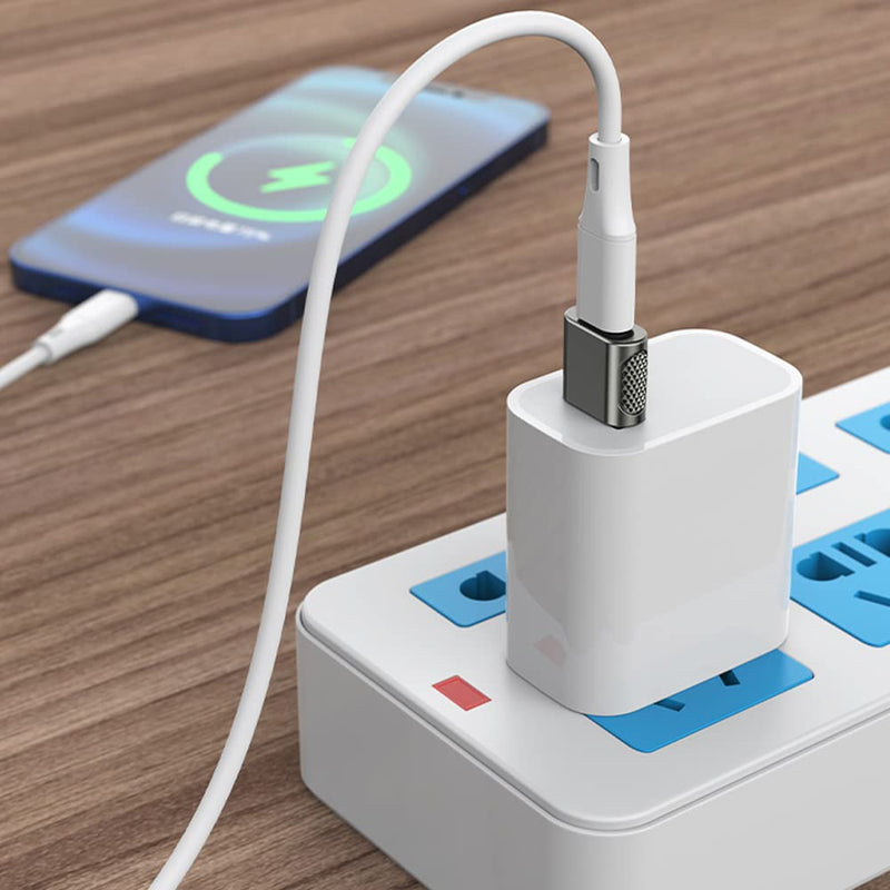 [Australia - AusPower] - AuviPal USB C Female to USB Male Adapter 2 Pack, USB A Charger to USB Type C Cable Converter for Apple Watch iWatch Series 7 SE, iPhone, AirPods, iPad, Samsung and More 