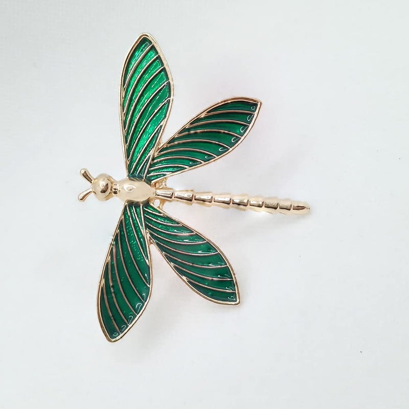 [Australia - AusPower] - CPELLESSE 6 Pack Gold Napkin Ring Dragonfly Napkin Rings Holders Insect Napkin Rings Buckle for Thanksgiving,Christmas, Family Gather, Table Decoration Rings (Green) Green 