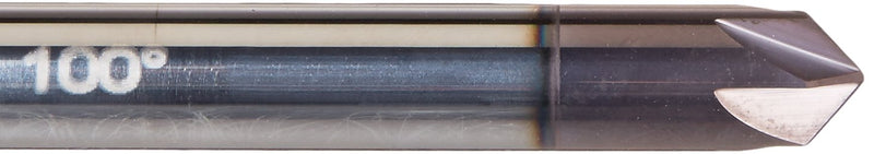 [Australia - AusPower] - KEO 55814 Solid Carbide Single-End Countersink, TiALN Coated, 6 Flutes, 100 Degree Point Angle, Round Shank, 3/16" Shank Diameter, 3/16" Body Diameter 