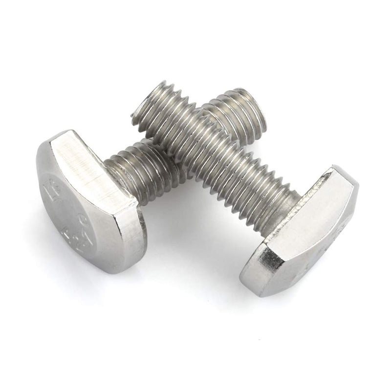 [Australia - AusPower] - M8 x 20mm T-Slot Drop-in Stud Sliding Bolts T Shape Screws, Stainless Steel A2-70, Full Thread, 20 PCS M8 x 20mm (20 PCS) 