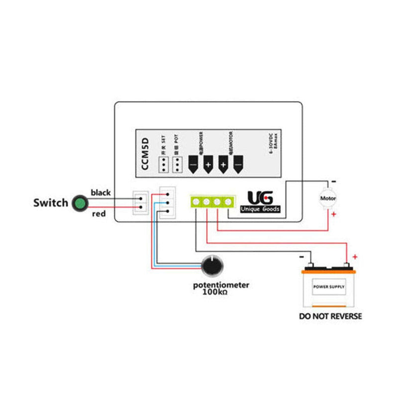 [Australia - AusPower] - Wixine 1Pcs DC 6V-30V 12V 24V Max 8A Motor Speed Controller PWM with Digital Display Switch 