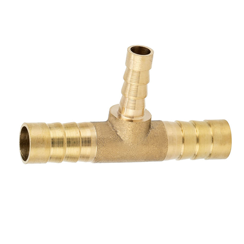 [Australia - AusPower] - Metalwork Brass Reducing Hose Barb Splice T-Fitting, Reducer Tee Union Mender Joiner, 12mm Barb x 10mm Barb x 12mm Barb, 1/2" x 3/8" x 1/2" Hose ID (Pack of 2) 12mm x 10mm x 12mm Pack of 2 