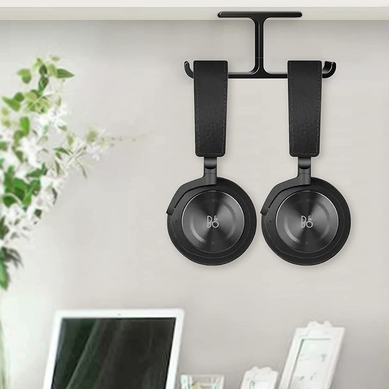[Australia - AusPower] - WixGear Headphone Stand, 2 in 1 PC Gaming Headset Stand Cup Holder, with Cable Organizer, 360° Adjustable & Rotating Arm Clamp Headphone Holder, Suitable for All Headphones and Drinks 