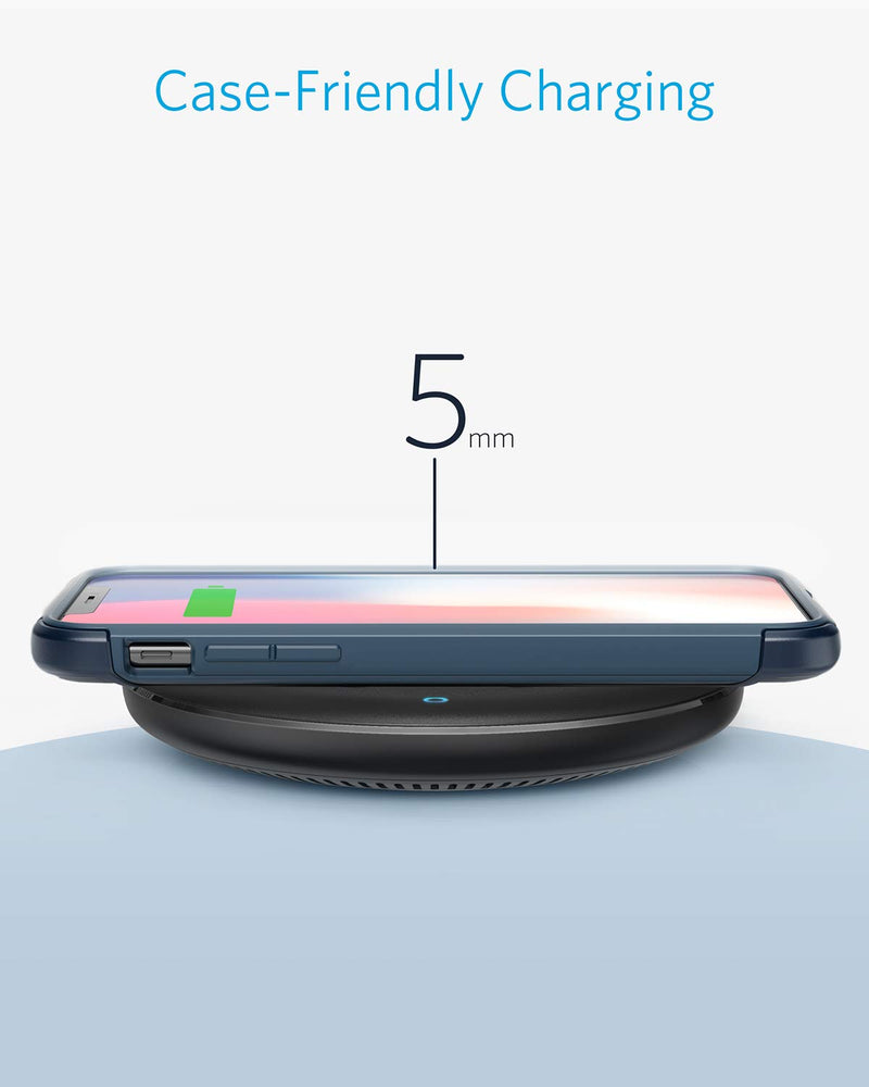 [Australia - AusPower] - Anker Wireless Charger, PowerWave 7.5 Pad with Internal Cooling Fan, 7.5W for iPhone 11, 11 Pro, 11 Pro Max, XS Max, XR, XS, X, 8, 8 Plus, 10W for Galaxy S10 S9 S8, Note 10 (with Quick Charge Adapter) 
