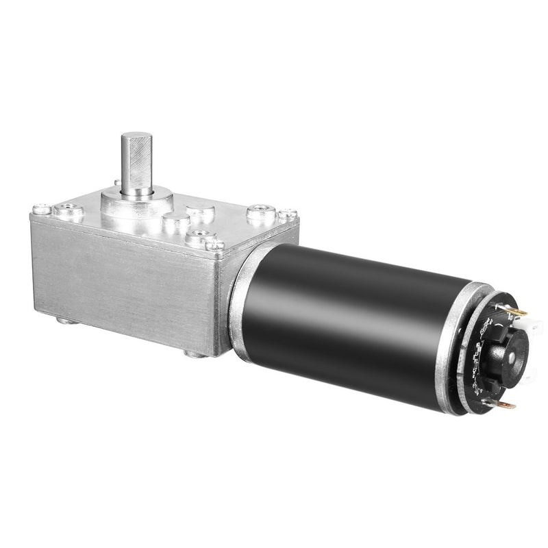 [Australia - AusPower] - uxcell DC 24V 74RPM 25Kg.cm Self-Locking Worm Gear Motor with Encoder and Cable, High Torque Speed Reduction Motor 
