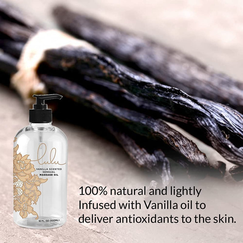 [Australia - AusPower] - Lulu Lavender Massage Oil 16oz & Lulu Vanilla Massage Oil 16oz 