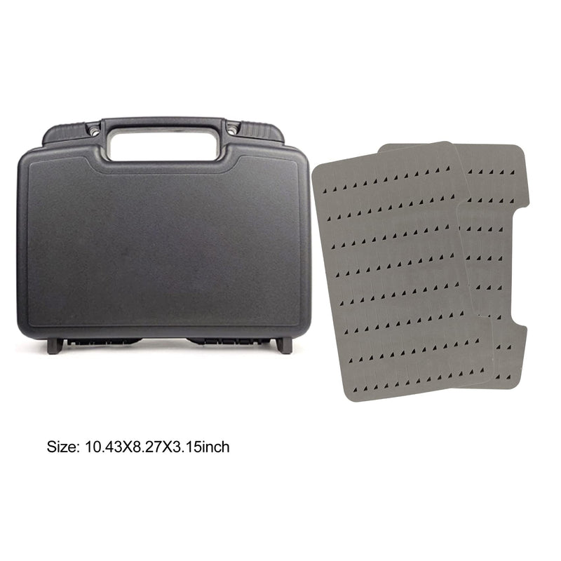 [Australia - AusPower] - Streamer Fly Boxes Click Lock Large Streamer Flies Foams Fishing Tackle Box Boating Fishing Boxes 10.43X8.27X3.15inch (Boat box M-Black) Boat box M-black 
