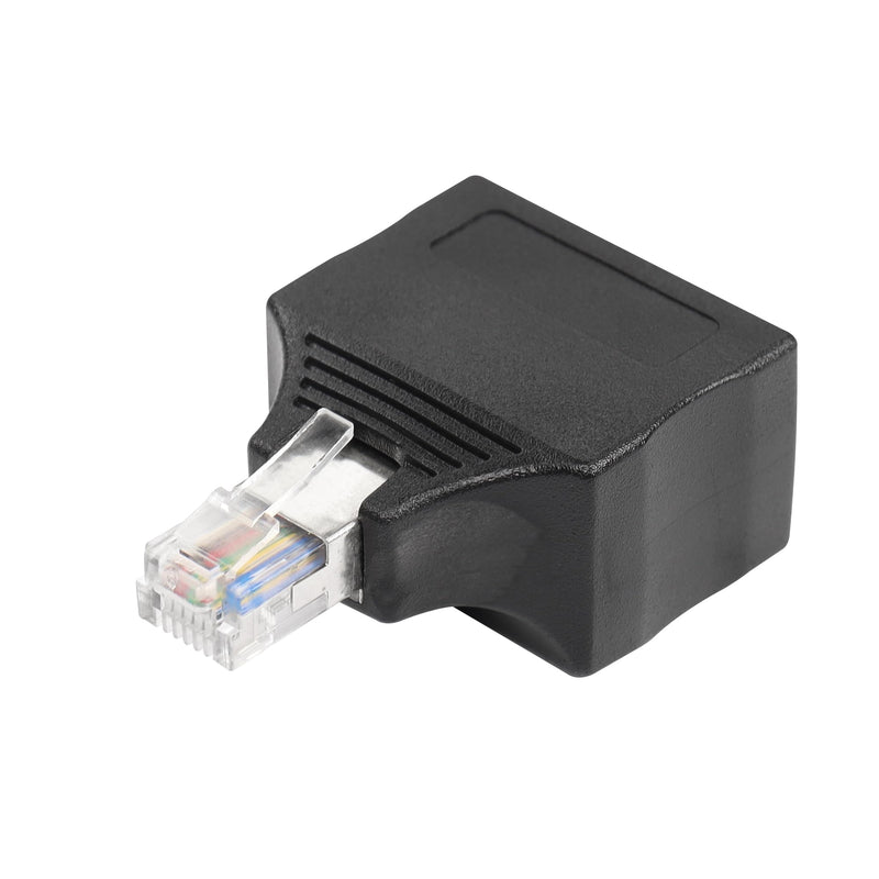 [Australia - AusPower] - SinLoon Phone Jack Splitter RJ11 Male to 2 Female 6P6C Telephone Inline Coupler Telephone Extension Adapter for Landline Fax Machine 2 PCS (M/F) 
