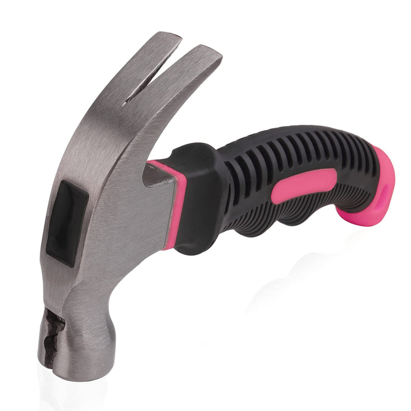[Australia - AusPower] - EFFICERE 8-oz. Pink Color All-Purpose Stubby Hammer with Magnetic Nail Starter, Pink for Girls, Ladies and Women | Great for General Household Projects, Garage, College Dormitory, Office and More 