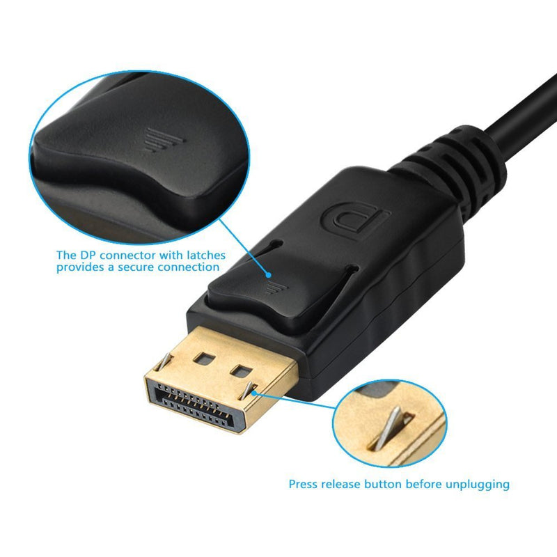 [Australia - AusPower] - CABLEDECONN Multi-Function Displayport Dp to HDMI/DVI/VGA Male to Female 3-in-1 Adapter Converter Cable DisplayPort to HDMI VGA DVI 