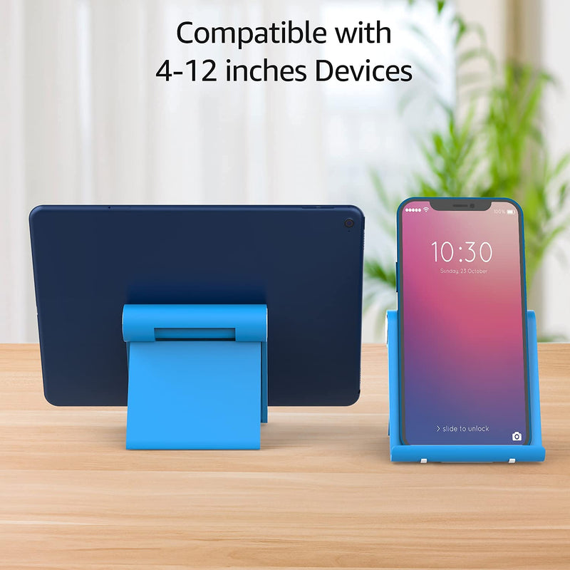 [Australia - AusPower] - Adjustable Tablet Stand, Desktop Phone Stand Holder Dock with Non-Slip Pad Compatible with iPhone 12/11/XR XS Max X/8/7 Plus/7/6s/6/5/4 SE Android Smartphones and Tablets(4-12") (Blue-2X-Large) Blue-2X-Large 