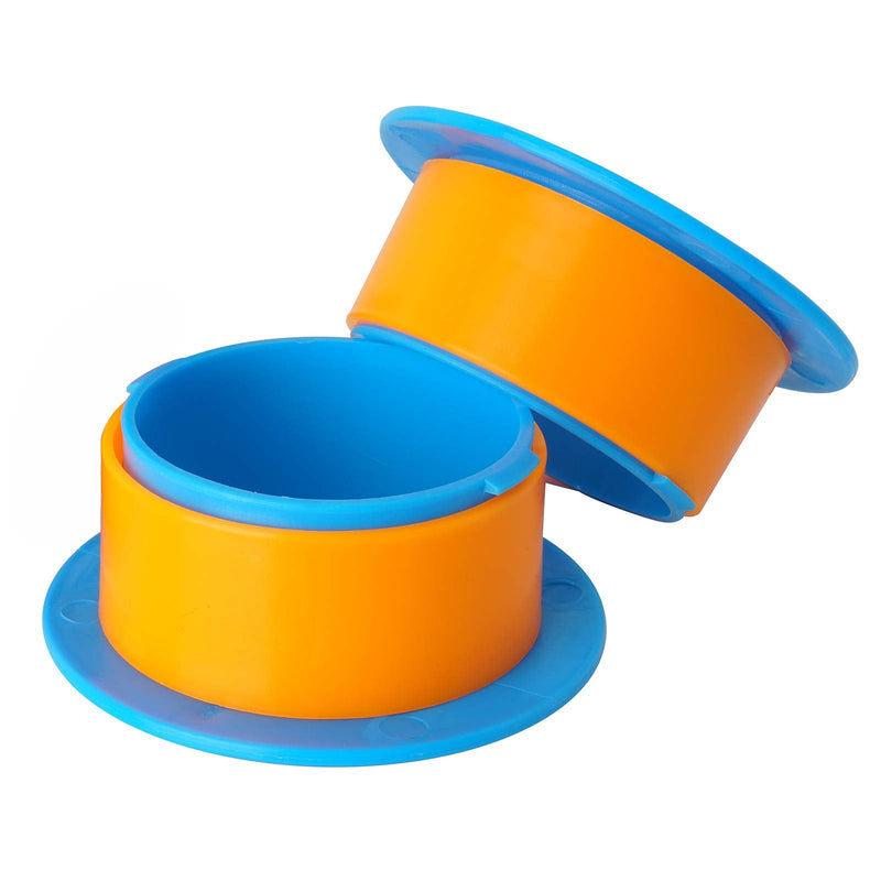 [Australia - AusPower] - OVOV Stretch Wrap Dispenser 2 Pair Plastic Hand Saver Fit for 3” Core Shrink Wrap Holder (Blue) Free Blue 