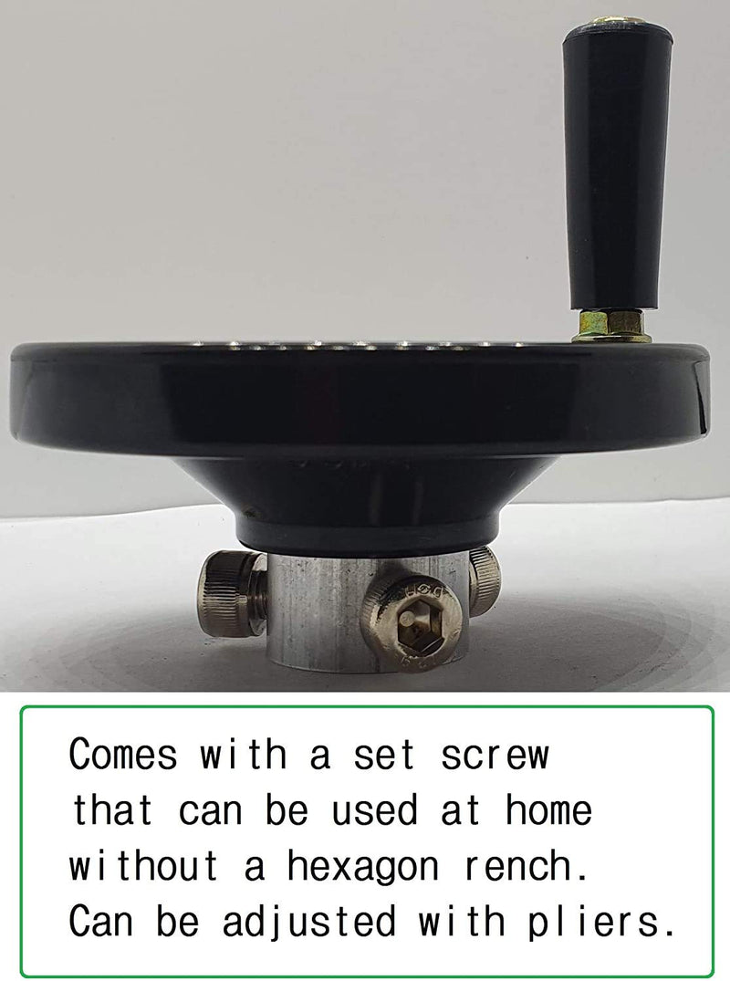 [Australia - AusPower] - The Ultimate Handwheel for 1/2" or less Shaft - OD. 4" with 2 Type Set Screw and Revolving Knob Handle Included Can be Used Every Machinery parts Such as Table Saw, Milling, Lathe, Vise, Machines. 
