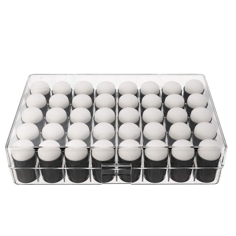[Australia - AusPower] - 40 Pcs Finger Sponge Daubers with Storage Box for Painting Chalk Ink Card Making Drawing 