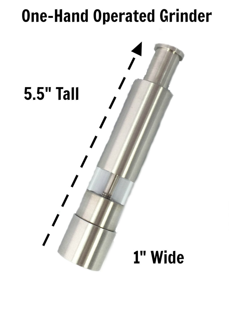 [Australia - AusPower] - Grind Gourmet Original Pump & Grind Cooking Gadgets, Salt and Pepper Grinder Set or Singles, Buy 1, Buy 2 or More, Solid Stainless, Red or Black. 