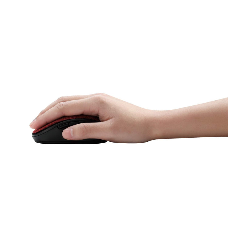 [Australia - AusPower] - Adesso iMouse S80R 2.4Ghz Fabric Wireless Red Fabric Mini Optical Mouse, 5-Button, Red 