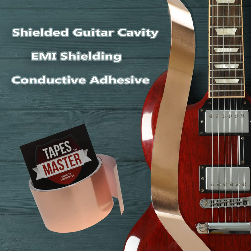 [Australia - AusPower] - Tapes Master 6" X 10ft - 1 Mil Copper Foil Guitar EMI Shielding Conductive Adhesive Tape 