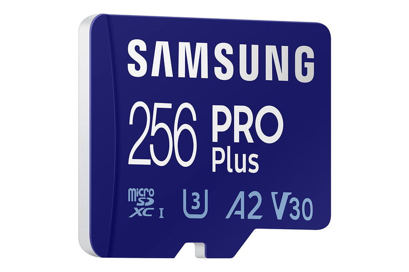 [Australia - AusPower] - SAMSUNG PRO Plus + Adapter 256GB microSDXC Up to 160MB/s UHS-I, U3, A2, V30, Full HD & 4K UHD Memory Card for Android Smartphones, Tablets, Go Pro and DJI Drone (MB-MD256KA/AM) 