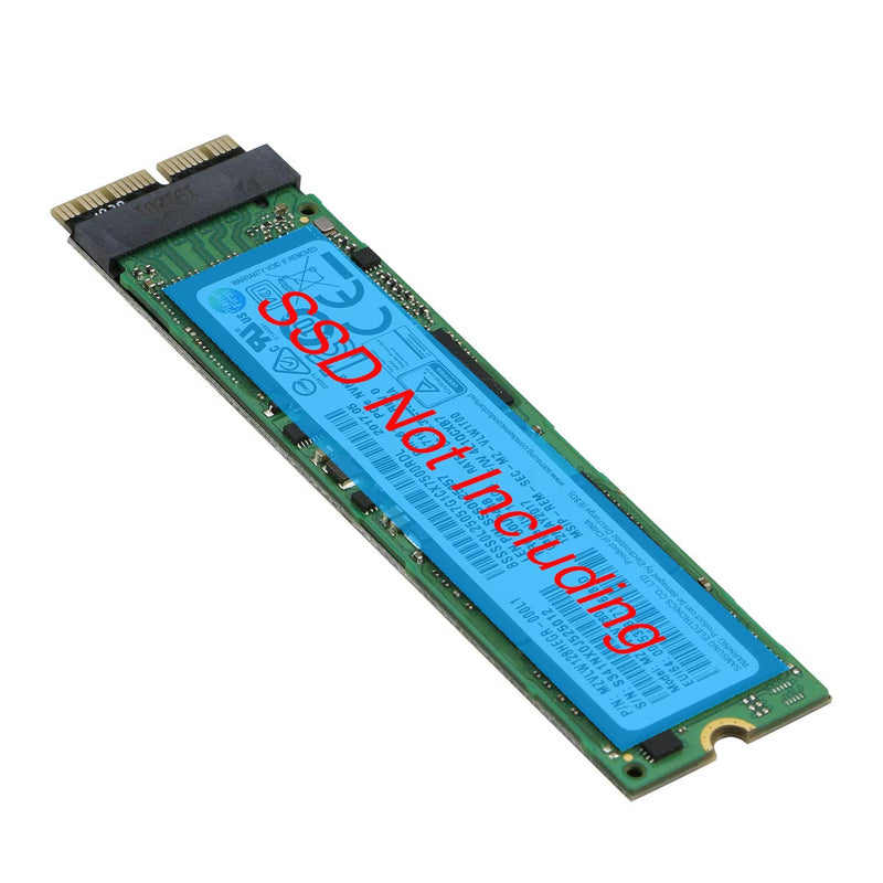 [Australia - AusPower] - RIITOP M.2 NVMe SSD to 12+16Pin Upgrade Adapter for MacBook Air (2013-2017 Year) A1465 A1466 and Mac Pro (Late 2013-2015 Year) Black 