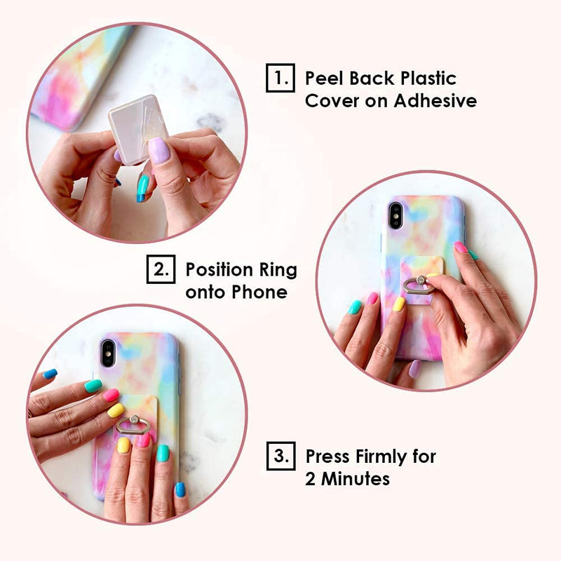 [Australia - AusPower] - Velvet Caviar Cell Phone Ring Holder - Finger Ring & Stand - Improves Phone Grip Compatible with iPhone, Galaxy and Most Smartphones (Blush Leopard) Blush Leopard 