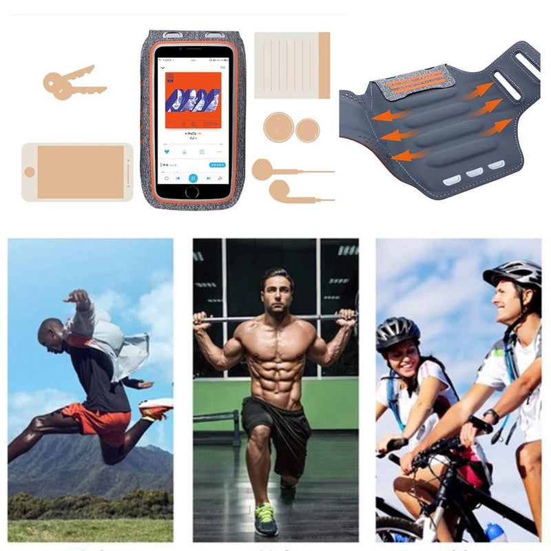 [Australia - AusPower] - Running Armband, Water Resistant Cell Phone Armband for iPhone 12 Pro/11 Pro Max/11/XR/XS/X/8, Samsung Galaxy S9, S8, S7 ect, Sports Armband Phone Holder for Running, Hiking, Gym, Up to 6.6" Orange 