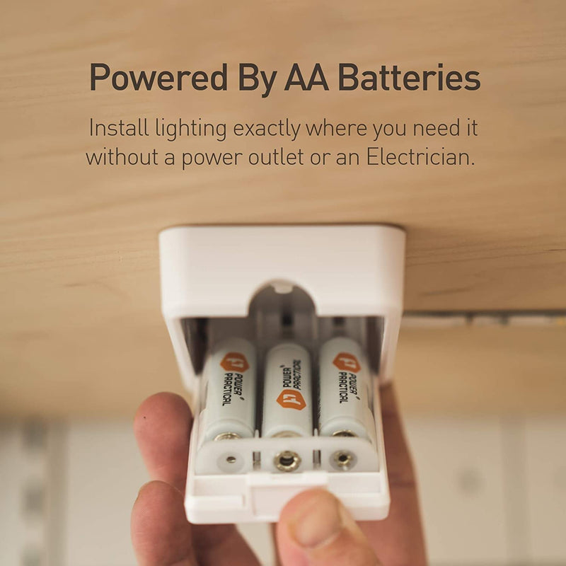 [Australia - AusPower] - POWER PRACTICAL Luminoodle Under Cabinet Lighting - Click LED Light Strip for Shelves, Kitchen Cabinets, & Furniture, 1-Pack Includes Power Button & Tape Adhesive - Daylight White (5000K) Daylight White, 1 Pack 