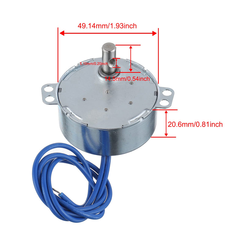 [Australia - AusPower] - BOJACK 2PCS Synchronous Motor AC100~127V Volt 50/60HZ 4W 5-6RPM/MIN CW/CCW Turntable Motor for Electric, Crafts Tumbler, Model or Cup Turner Motor 