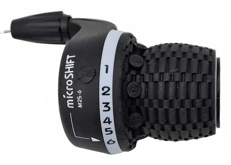 [Australia - AusPower] - Microshift MTB Bike Bicycle Twist Grip Gear MS25-6 Shifters 3X6 Speed DIP Compatible for Shimano 