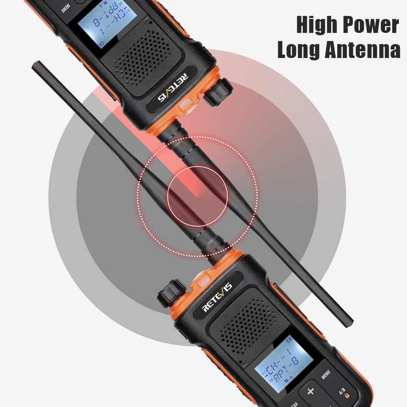 [Australia - AusPower] - Retevis RB27 GMRS Walkie Talkie,Long Range 2 Way Radios,Flashlight,NOAA,1500mAh USB-C Rechargeable Handheld Radios,Base Station Capable (1 Pack) 