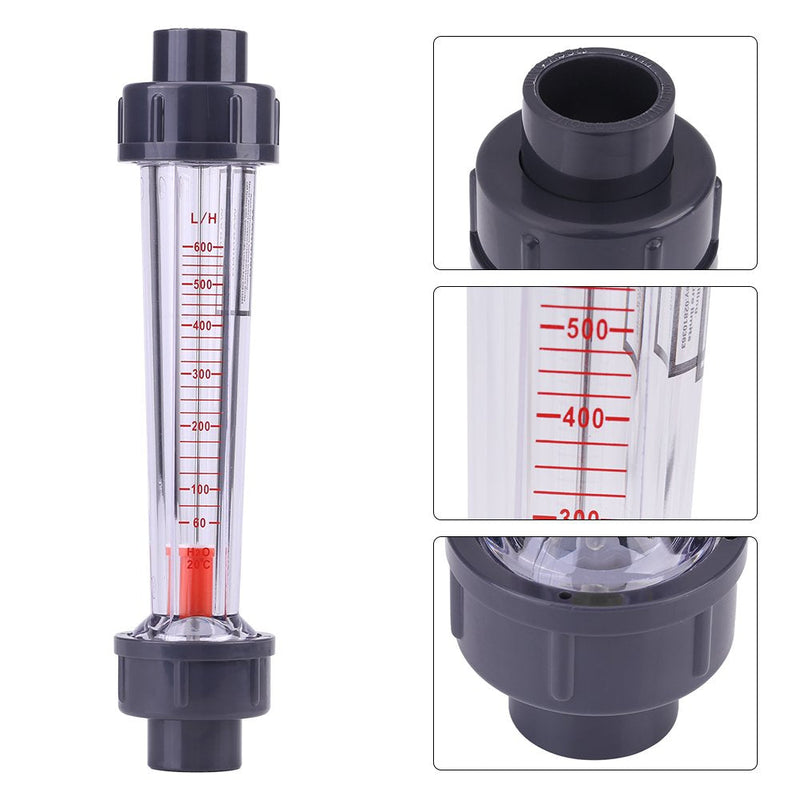 [Australia - AusPower] - 60-600L/H Rotameter Plastic Tube Type Instantaneous Liquid Water Flow Meter DN15 LZS-15 Oxygen Air Flow Meter Gas Flowmeter for Oxygen Air Gas Conectrator 