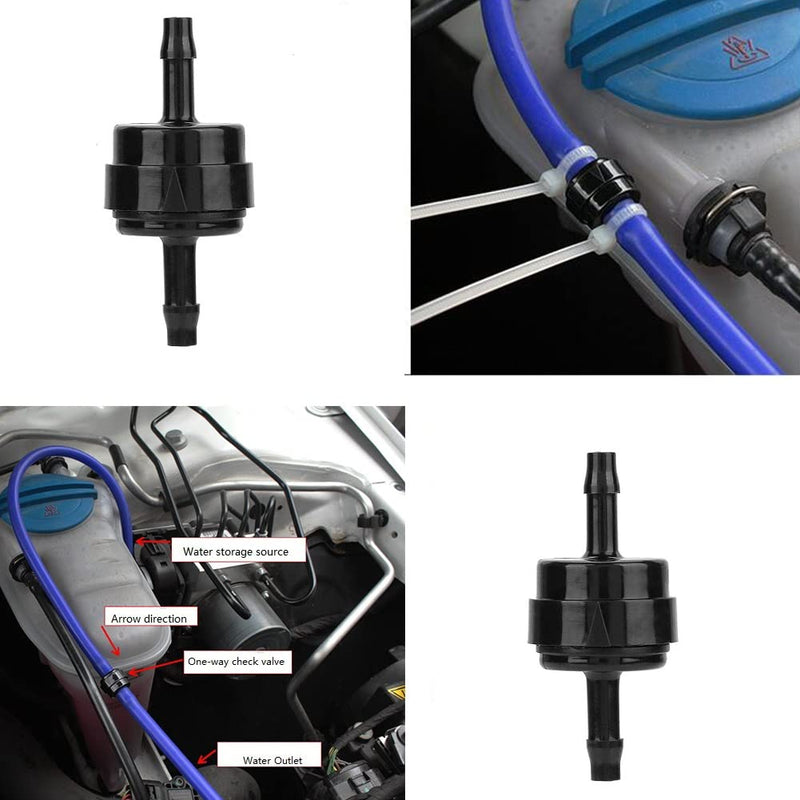[Australia - AusPower] - BBTUS 1/8" 3.2mm PA66 Automotive Oil Line Spring Check Valve, Car Fuel Spring Check Valve, High Temperature and Corrosion Resistance one-way Oil Pump Check Valve 