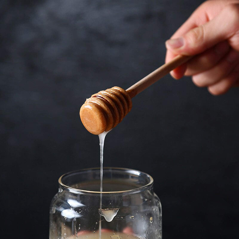 [Australia - AusPower] - 50 Pcs Wooden Honey Dipper Stick Collecting Dispensing Drizzling Jam Portable Wedding Party gift (6 inch) (50pcs) 50pcs 