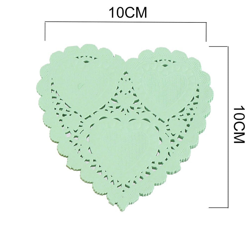 [Australia - AusPower] - CCINEE 4 Inch Valentine Heart Doilies Lace Paper for Wedding Decoration Valentine's Day Party Decor Pack of 200 