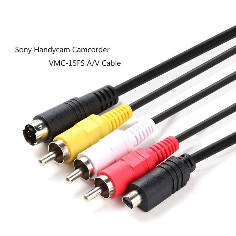 [Australia - AusPower] - WYMECT AV A/V Audio Video TV-Out Cable VMC-15FS Video Cable Cord for Sony Handycam Camcorder DCR-D/H/I/S HDR-C/H/S/T/U/X and More Models Cable Length 3.9ft/1.2M 