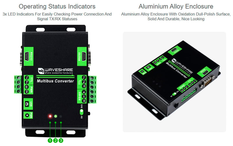 [Australia - AusPower] - USB /RS232 /TTL to RS232 /485 /TTL Converter, Industrial Isolated Multi-Bus Adapter, Built-in Power Supply Isolation Digital Isolation Protection Circuits Support Windows 11 / 10/ 8.1/8 /7 /XP,etc 