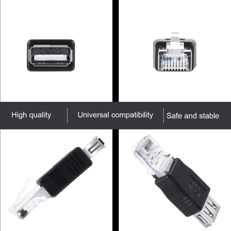 [Australia - AusPower] - UCEC 1x Type A USB2.0 Female to Ethernet RJ45 Male Plug Adapter Connector 