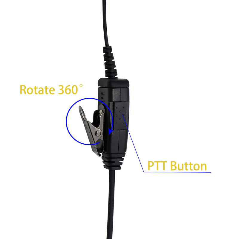 [Australia - AusPower] - Earpiece for Walkie Talkie Radio, 1 Pin Single Wire Headset C Shape Swivel Ear-Hook Earpiece for Motorola Radios CLP1010 CLP1040 CLP1060 (CLP 1010 1040 1060) 