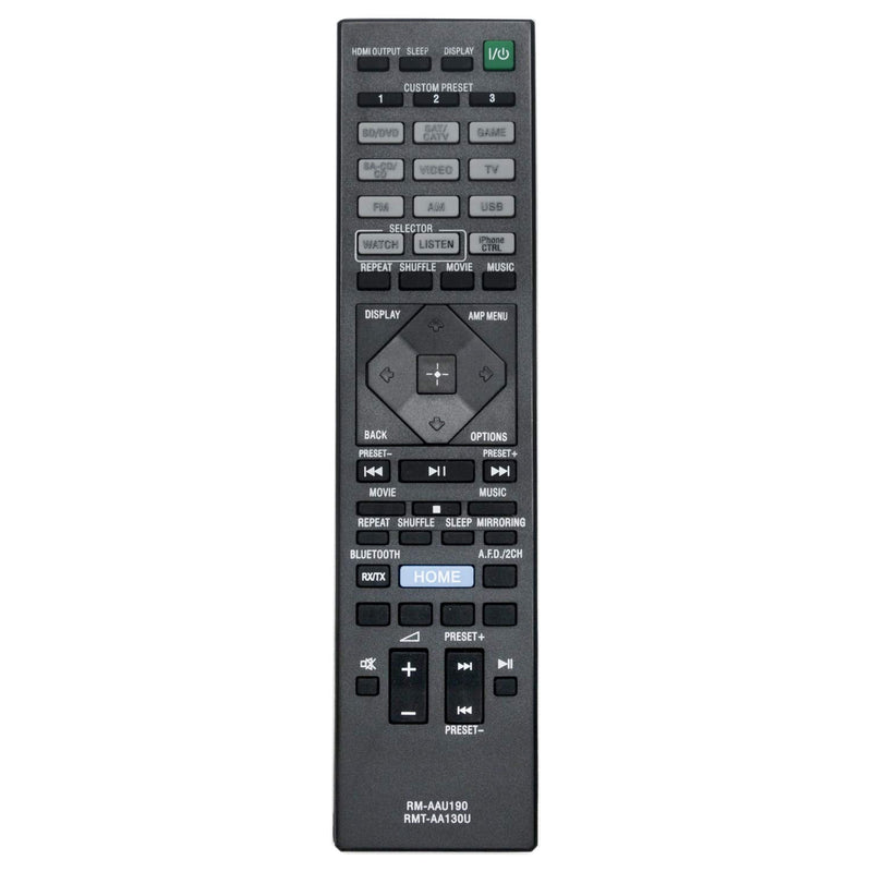 [Australia - AusPower] - New RMT-AA130U Replace Remote SUB RM-AAU190 Compatilbe with Sony STR-DN1060 STR-DN860 STR-DH550 STR-DH750 Home Theatre AV Receiver RMTAA130U RMAAU190 