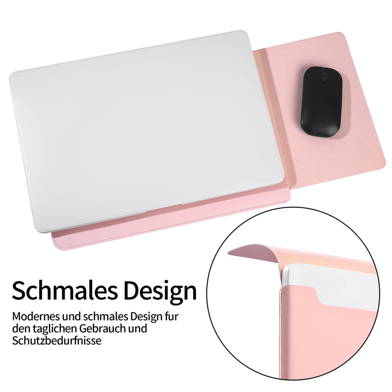 [Australia - AusPower] - 13.3-14" Laptop Sleeve, Padded Laptop Case, Thin Portable Versatile Laptop Case Bag Compatible with Laptop 2022 Pro 14 inch/2015 Pro 13.3 inch/2015 Air 13.3 inch (Light Pink) Light pink 