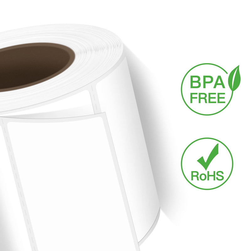 [Australia - AusPower] - 2" x 1" Direct Thermal Labels, POLONO Address Labels, Perforated UPC Barcode FBA Labels, Shipping Label Compatible with Zebra Rollo MUNBYN iDPRT POLONO Thermal Printer, BPA & BPS Free, 1000 Labels 2" x 1" 