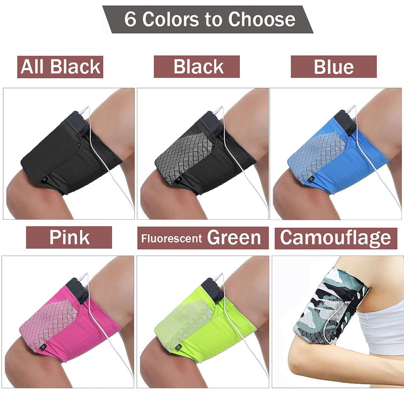 [Australia - AusPower] - Universal Sports Armband for All Phones. Cell Phone Armband for Running, Fitness and Gym Workouts (iPhone 7/8 plus/8/7 plus/6/X/6s, Samsung s7/s8 Plus/Galaxy s9/s8/j7/9 Plus/s8 Plus, etc) All Black, M Medium 